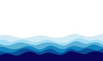 abstrait mer vagues Contexte. l'eau vague, abstrait conception, bleu océan vague couche, Profond bleu, vecteur illustration