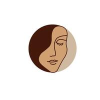femmes visage logo vecteur