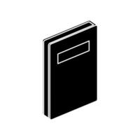 silhouette de l'icône isolé du document journal de l'ordinateur portable vecteur