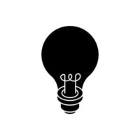 silhouette d'ampoule idée icône isolé vecteur