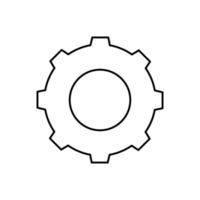 conception de vecteur d'icône d'engrenage isolé