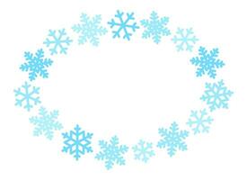 flocons de neige ellipse ornement hiver et Noël modèle décoratif vecteur
