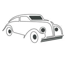 moderne voiture minimaliste ligne illustration. voiture contour vecteur