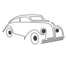 moderne voiture minimaliste ligne illustration. voiture contour vecteur