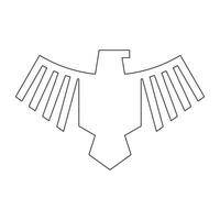 ailes icône dans Facile style contour vecteur