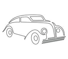 moderne voiture minimaliste ligne illustration. voiture contour vecteur