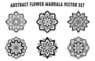 noir et blanc abstrait circulaire modèle mandala vecteur gratuit, mandala ligne dessin conception, ornemental mandala avec floral motifs, ornemental luxe mandala modèle