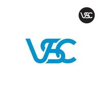 lettre vsc monogramme logo conception vecteur