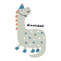 dessiné à la main dessin animé enfants des illustrations mignonne dinosaures vecteur