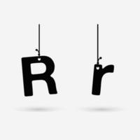 conception abstraite de la lettre r suspendue vecteur
