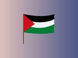 le drapeau de Palestine est montré sur une violet Contexte vecteur