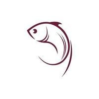 modèle de logo de poisson vecteur