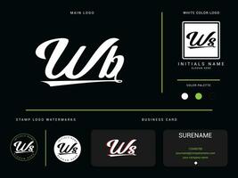 moderne wb vêtements logo l'image de marque, initiale luxe wb logo icône vecteur pour votre mode magasin