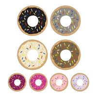 Donut Donut clipart conception ensemble vecteur