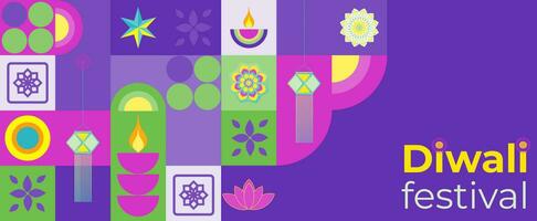 diwali Feu festival. content diwali Contexte. vacances avec une bougie. Indien vacances salutation carte. vecteur illustration