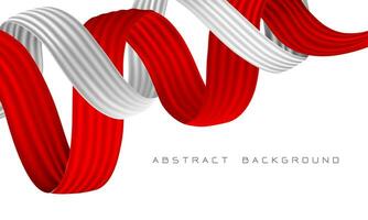 abstrait rouge blanc en tissu spirale avec Vide espace conception moderne futuriste Créatif Contexte vecteur