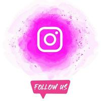 aquarelle suivez-nous bannière instagram vecteur