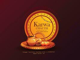 Karwa chauth est une Festival célèbre par hindou femmes vecteur