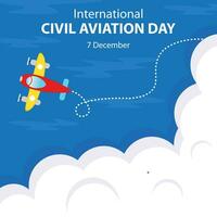 illustration vecteur graphique de hélice Avions mouche dans le ciel en quittant traces, parfait pour international jour, international civil aviation jour, célébrer, salutation carte, etc.