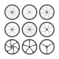 vélo roues vecteur isolé sur blanc Contexte