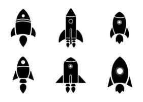 jeu d'icônes de fusée - illustration vectorielle. vecteur