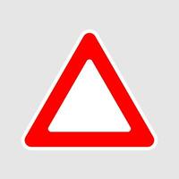 Triangle avertissement signe icône. vecteur conception.