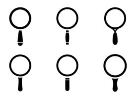 jeu d'icônes en forme de loupe - illustration vectorielle. vecteur