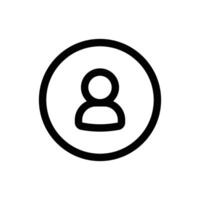 avatar icône dans branché contour style isolé sur blanc Contexte. avatar silhouette symbole pour votre site Internet conception, logo, application, ui. vecteur illustration, eps10.