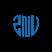 znu lettre logo Créatif conception. znu unique conception. vecteur