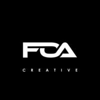 foa lettre initiale logo conception modèle vecteur illustration