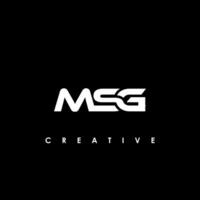 msg lettre initiale logo conception modèle vecteur illustration