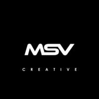 msv lettre initiale logo conception modèle vecteur illustration