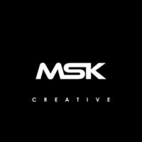 msk lettre initiale logo conception modèle vecteur illustration