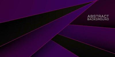 abstrait foncé noir et violet chevauchement Contexte modèle vecteur avec Triangle papercut modèle. violet Contexte avec ombre conception. eps10 vecteur