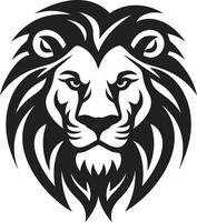 féroce et bien noir Lion vecteur emblème sauvage beauté Lion logo excellence
