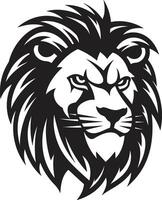 gracieux rugir une royal noir Lion logo excellence féroce beauté noir vecteur Lion emblème la maîtrise