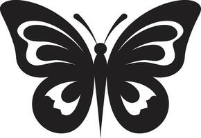 élégance dans noir papillon symbole dans vol ailes de la grâce noir papillon conception vecteur