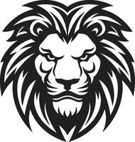 les Lions héritage dévoilé noir vecteur icône ombragé la souveraineté Lion symbole dans vecteur