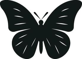 ouvré beauté dans noir noir papillon emblème lisse et élégant noir papillon icône vecteur