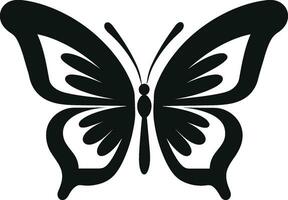 gracieux élégance noir papillon marque artistique vol noir papillon symbole vecteur