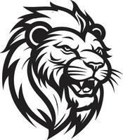 furtif souverain noir Lion héraldique minuit monarque vecteur Lion logo