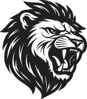 règle de le fierté le noir Lion icône majestueux monarque une Lion logo dans vecteur