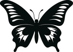 élégance prend vol noir papillon symbole monochromatique majesté noir vecteur papillon conception