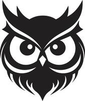 mystérieux hibou logo modèle la nuit hibou vecteur badge