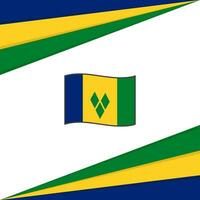 Saint Vincent et le grenadines drapeau abstrait Contexte conception modèle. Saint Vincent et le grenadines indépendance journée bannière social médias poste. conception vecteur