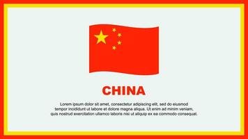 Chine drapeau abstrait Contexte conception modèle. Chine indépendance journée bannière social médias vecteur illustration. Chine bannière