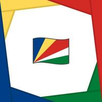 les Seychelles drapeau abstrait Contexte conception modèle. les Seychelles indépendance journée bannière social médias poste. les Seychelles bannière vecteur