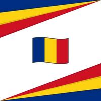 Roumanie drapeau abstrait Contexte conception modèle. Roumanie indépendance journée bannière social médias poste. Roumanie conception vecteur