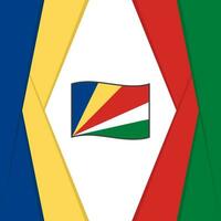 les Seychelles drapeau abstrait Contexte conception modèle. les Seychelles indépendance journée bannière social médias poste. les Seychelles Contexte vecteur