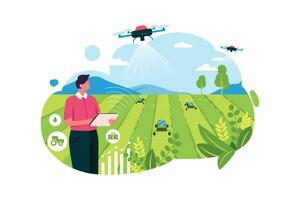 intelligent agriculture - intelligent agriculture illustration vecteur